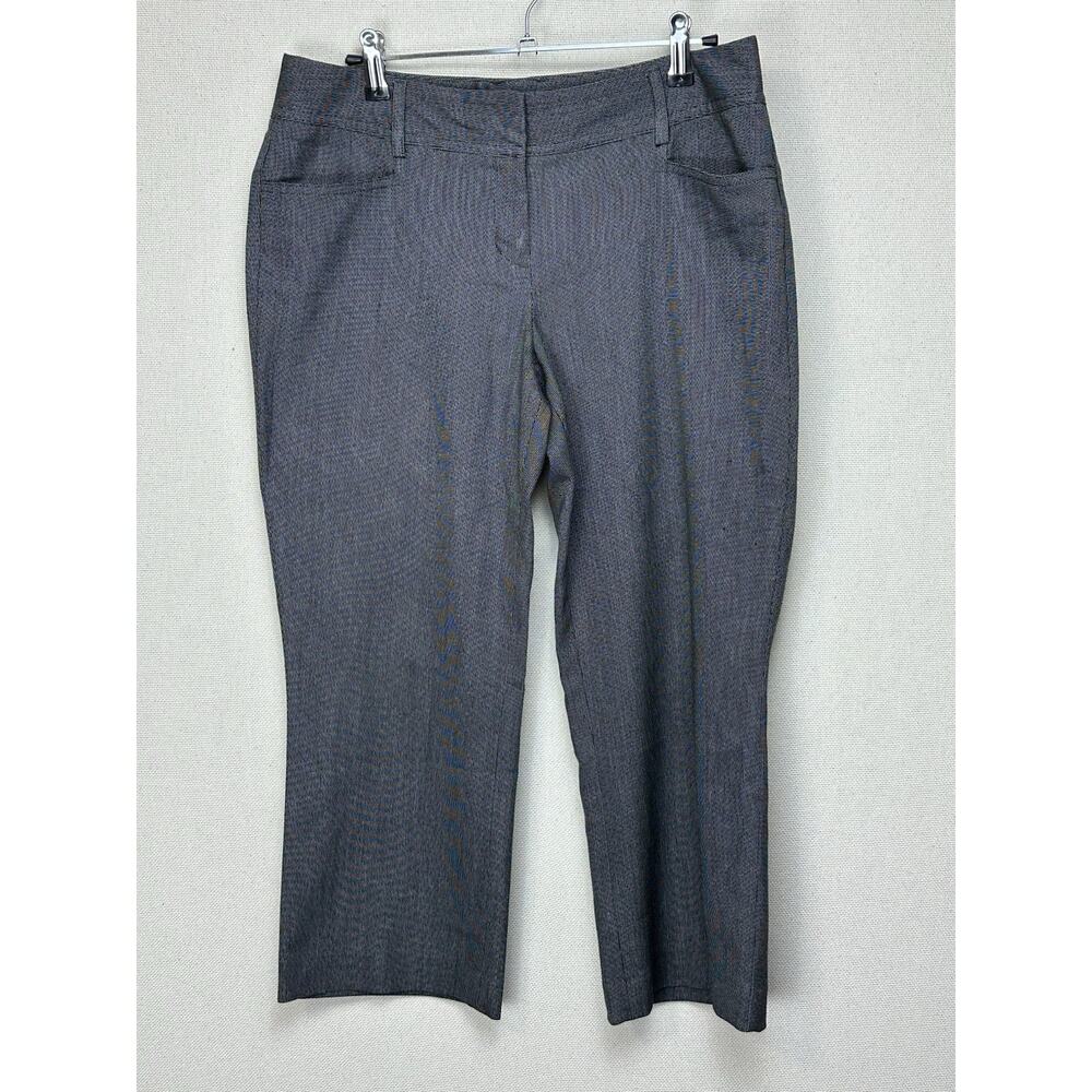 Women's EXPRESS DESIGN STUDIO Pants Gray Crop Capri Stretch Size‎ 6 Career